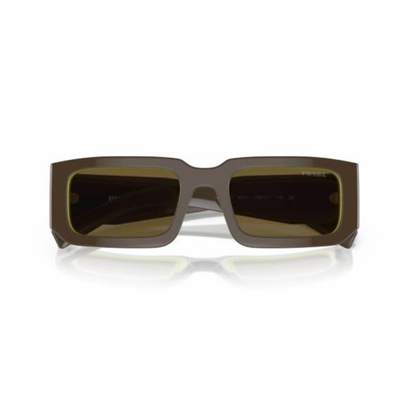 NEW PRADA men's square sunglasses in brown - Picture 4 of 5